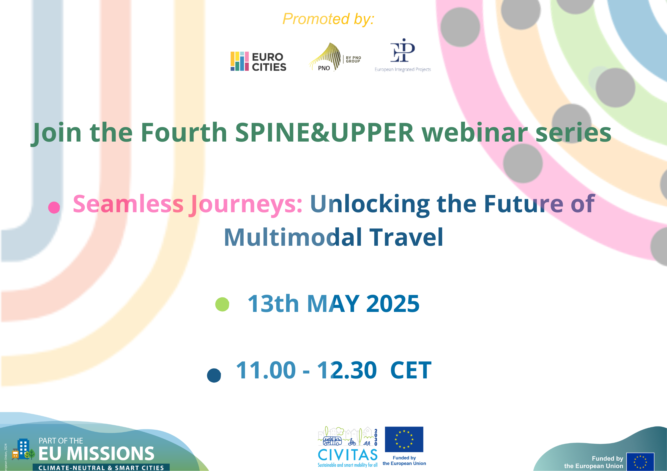Promotional post for fourth event of UPPER and SPINE about the future of multimodal travel